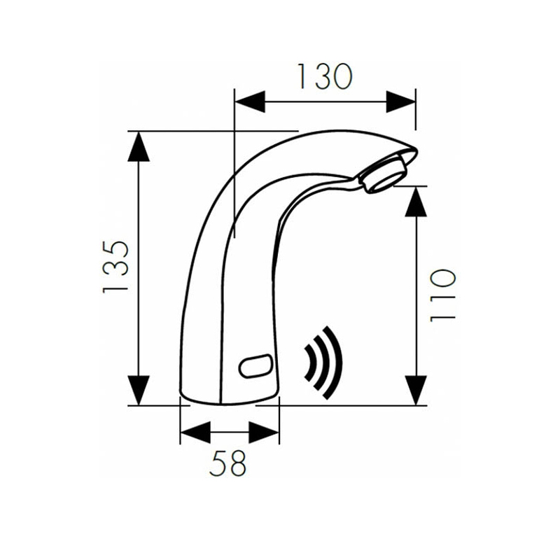 38411 Смеситель KAISER Sensor для раковины 