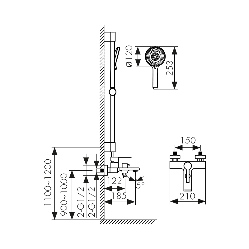 05422 Комплект KAISER Serio для ванной комнаты 05422 Комплект KAISER Serio для ванной комнаты
