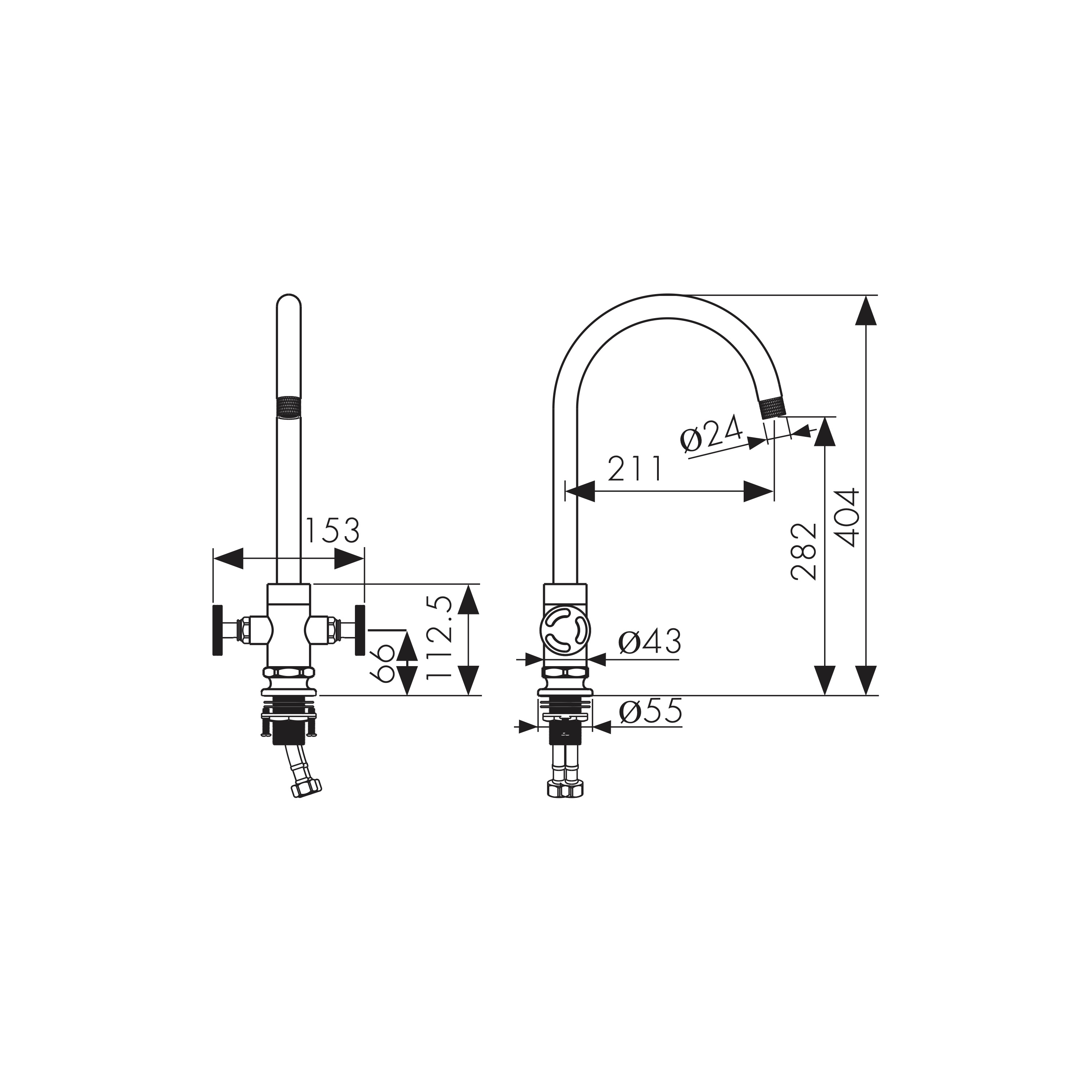 17333-2 Смеситель KAISER Topaz для кухни  17333-2 Смеситель KAISER Topaz для кухни