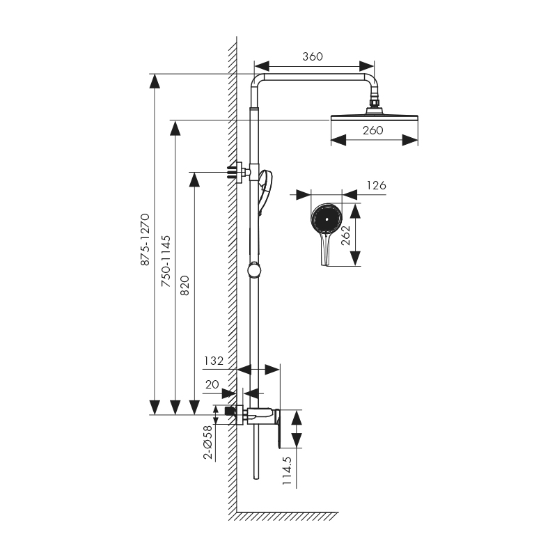 33282 Душевая система KAISER Arena с аэратором