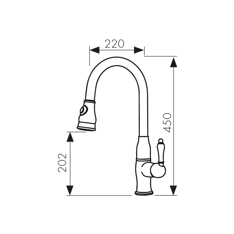 31344 Смеситель KAISER Vincent для кухни 