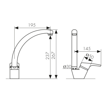 55244-19 Смеситель KAISER County для кухни 