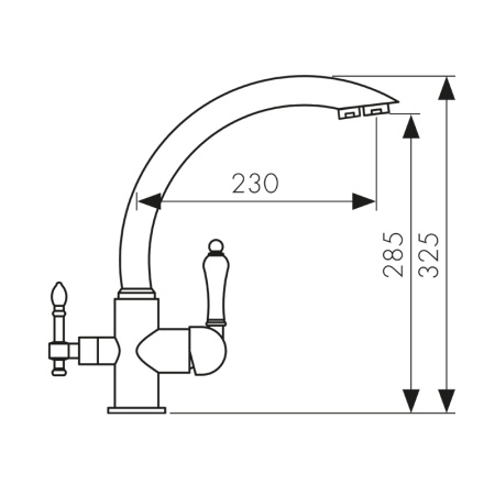 31244-2 Смеситель KAISER Vincent для кухни с подачей фильтрованной воды 