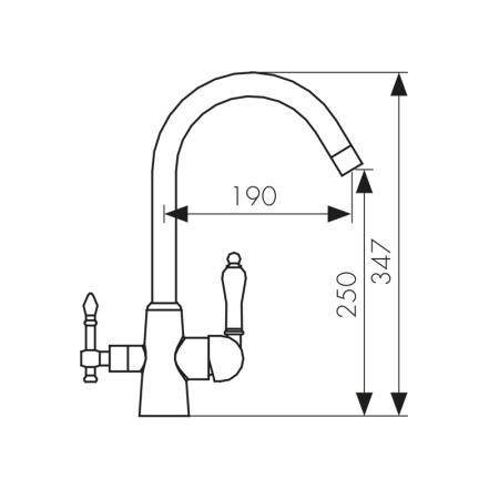 31744-4 Смеситель KAISER Vincent для кухни с подачей фильтрованной воды 