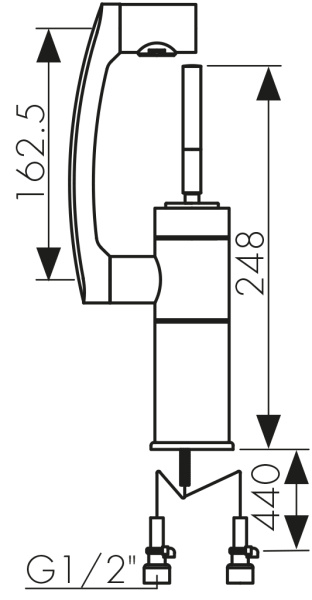 27011 Смеситель KAISER Merkur для раковины 