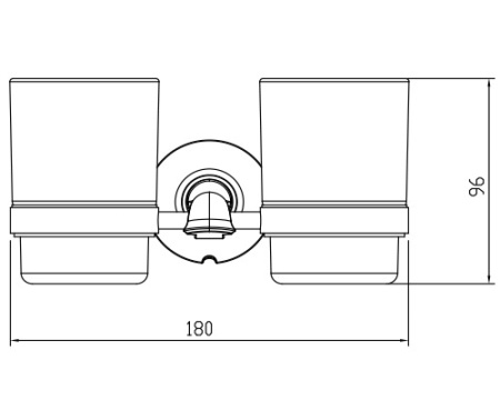 KH-4015 Держатель стаканов двойной KAISER 