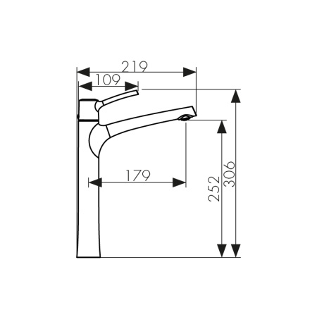 49133 Смеситель KAISER Stick для раковины 