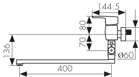 20455К Смеситель KAISER City для ванны