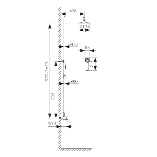 68182 Душевая система KAISER Guss