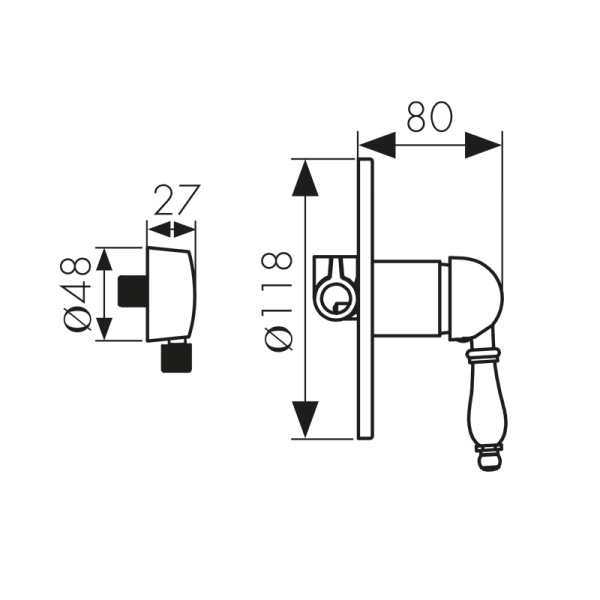 31017 Смеситель KAISER Vincent скрытого монтажа