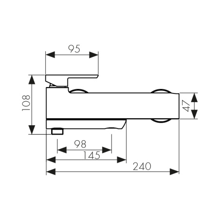 53022 Смеситель KAISER Saga для ванны