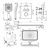 08477-9 Душевая система скрытого монтажа KAISER Sano с термостатом