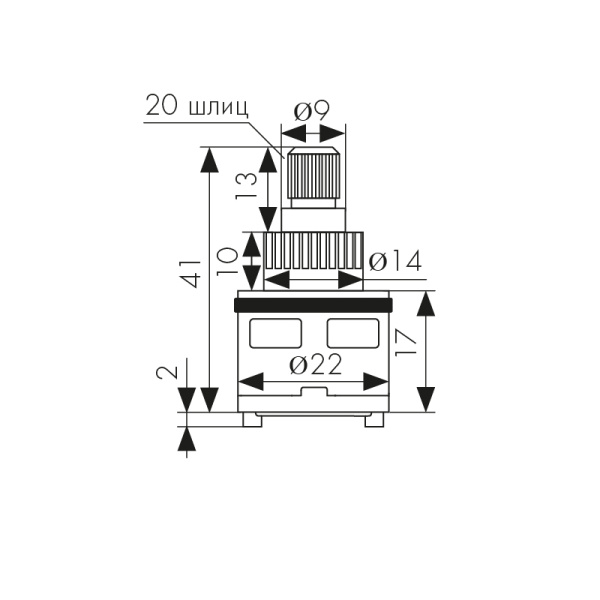 58/57 Дивертор KАISER Ø22мм для смесителей серии 57/58/60/11255/48022/62022/69055