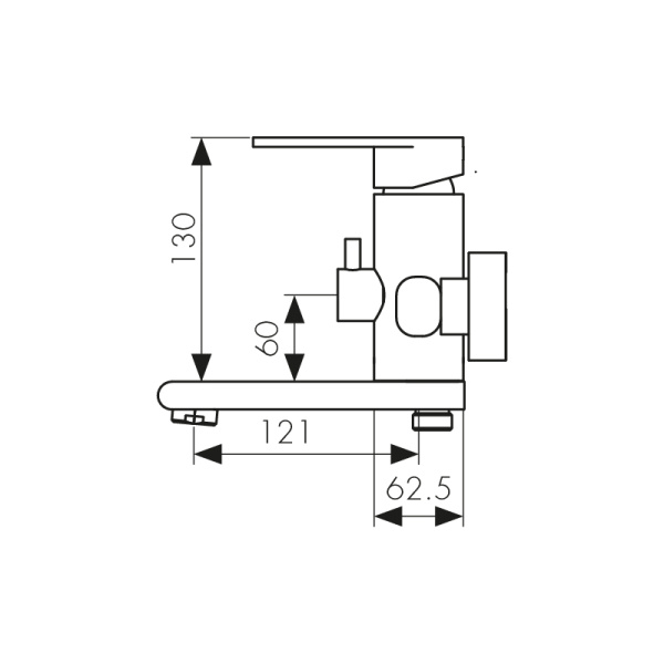 33022 Смеситель KAISER Arena для ванны
