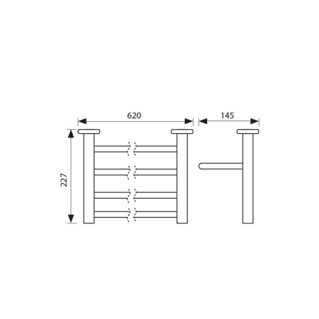 KH-1709 Полка для полотенец с держателем KAISER 