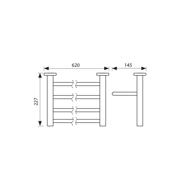 KH-1709 Полка для полотенец с держателем KAISER 