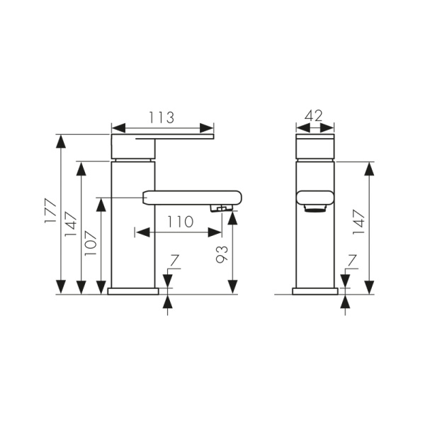 33011 Смеситель KAISER Arena для раковины 
