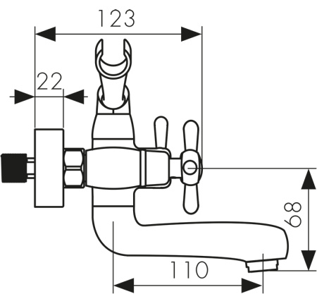 11044 Смеситель KAISER Carlson для ванны
