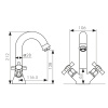 41011-1 Смеситель KAISER Cross для раковины 