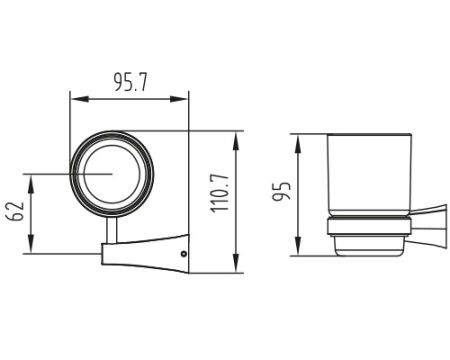 KH-2025 Держатель стакана KAISER 