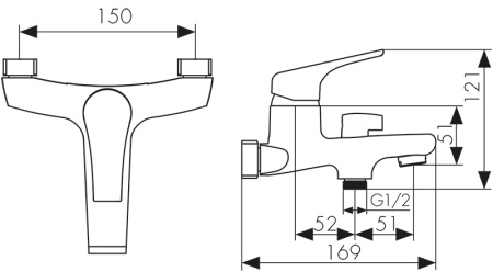 00022 Смеситель KAISER Eco для ванны