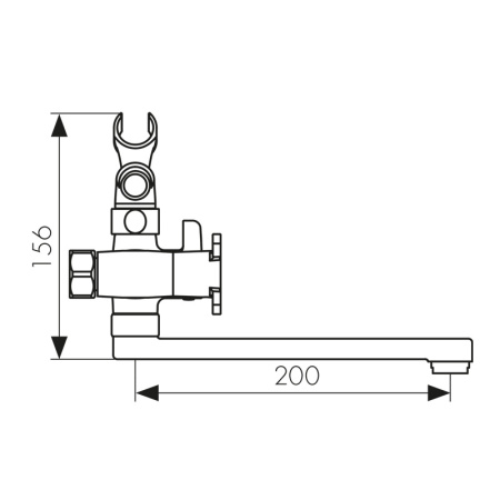 58022 Смеситель KAISER Cuatro для ванны
