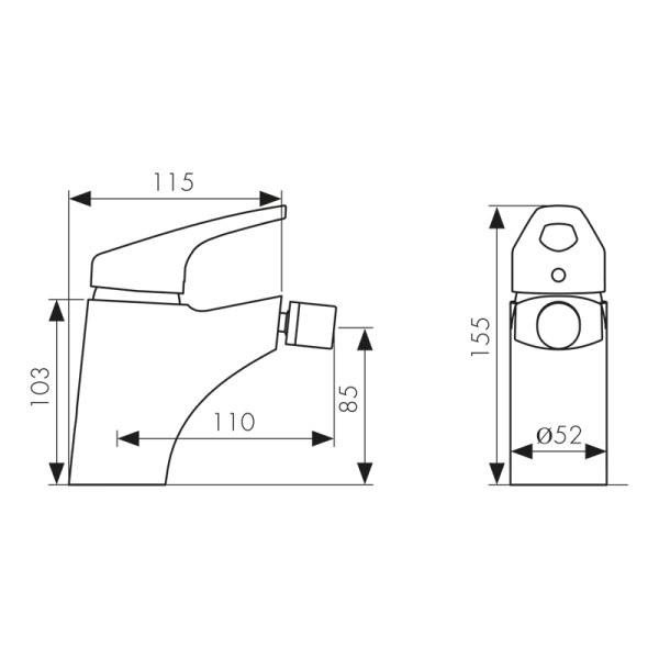 55088 Смеситель KAISER County для биде