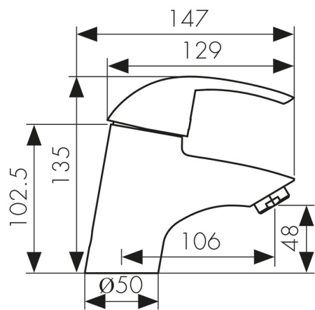 23011 Смеситель KAISER Nova для раковины 