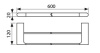 KH-2708 Держатель полотенца двойная L-600mm KAISER 