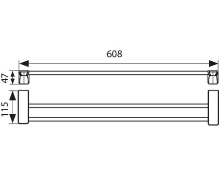 KH-4508 Держатель полотенца 2-х уровневый KAISER 