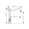 44233-1 Смеситель KAISER Carlson Style для кухни 
