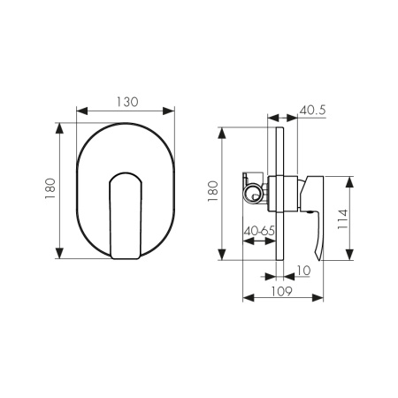67177 Смеситель KAISER Aurora скрытого монтажа