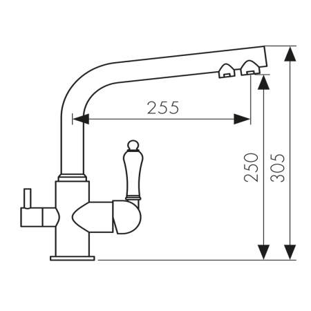 31144 Смеситель KAISER Vincent для кухни с подачей фильтрованной воды 