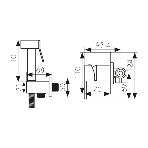 34377 Смеситель KAISER Sonat для биде скрытого монтажа