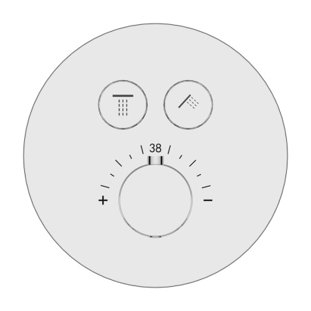08177 Смеситель KAISER Sano скрытого монтажа с термостатом, 2-х режимный