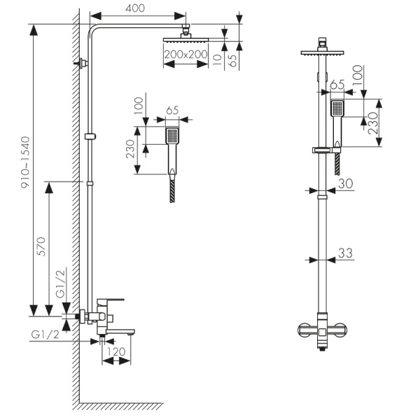 34182 Душевая система KAISER Sonat