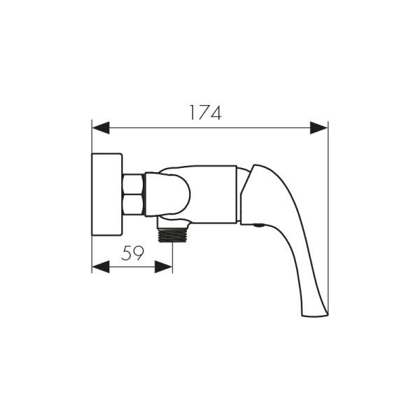 48077 Смеситель KAISER Comba для душа 