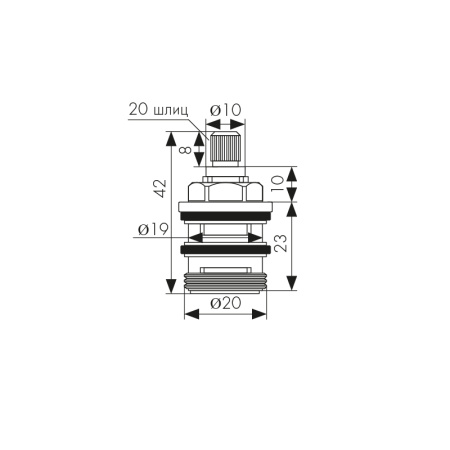  6002 Дивертор KАISER керамич. для смес. 76022/55022/00022