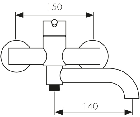 26055 Смеситель KAISER Merkur для ванны