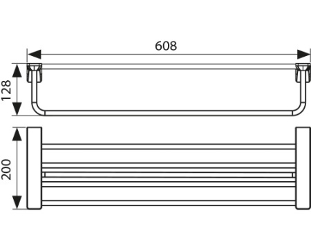 KH-4509 Полка для полотенец с держателем KAISER 