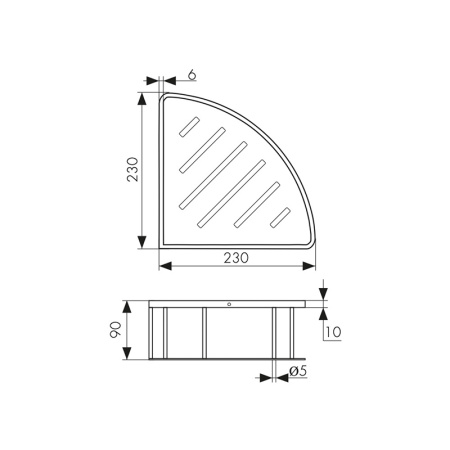Полка настенная угловая KAISER