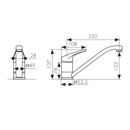 66233 Смеситель KAISER County для кухни 