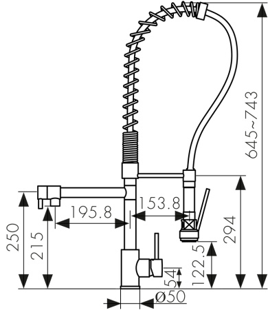 26166 Смеситель KAISER Merkur для кухни 