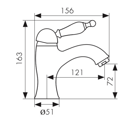 31111-1 Смеситель KAISER Vincent для раковины 