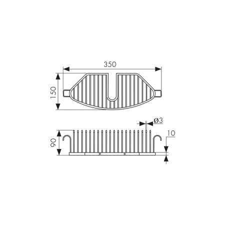 Полка настенная прямая KAISER