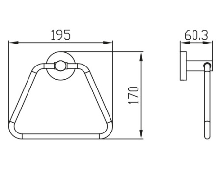 KH-2001 Держатель полотенца KAISER 