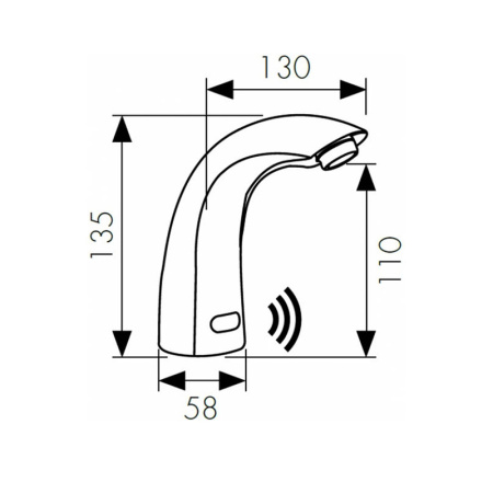 38411 Смеситель KAISER Sensor для раковины 