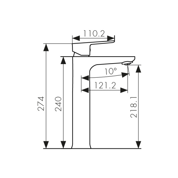 60033 Смеситель KAISER Atrio для раковины 