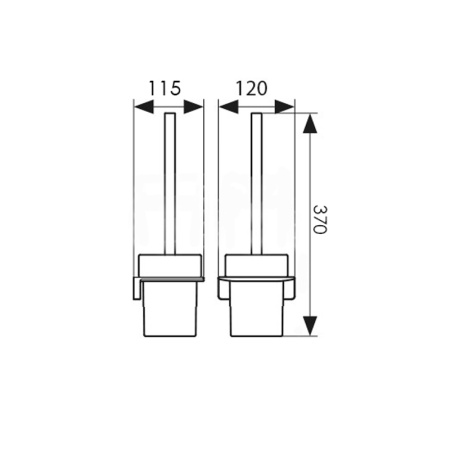 KH-2706 Держатель для туалетного ёршика настенный KAISER