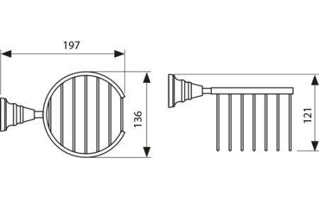 KH-2212 Держатель для освежителя воздуха настенный KAISER